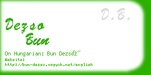 dezso bun business card